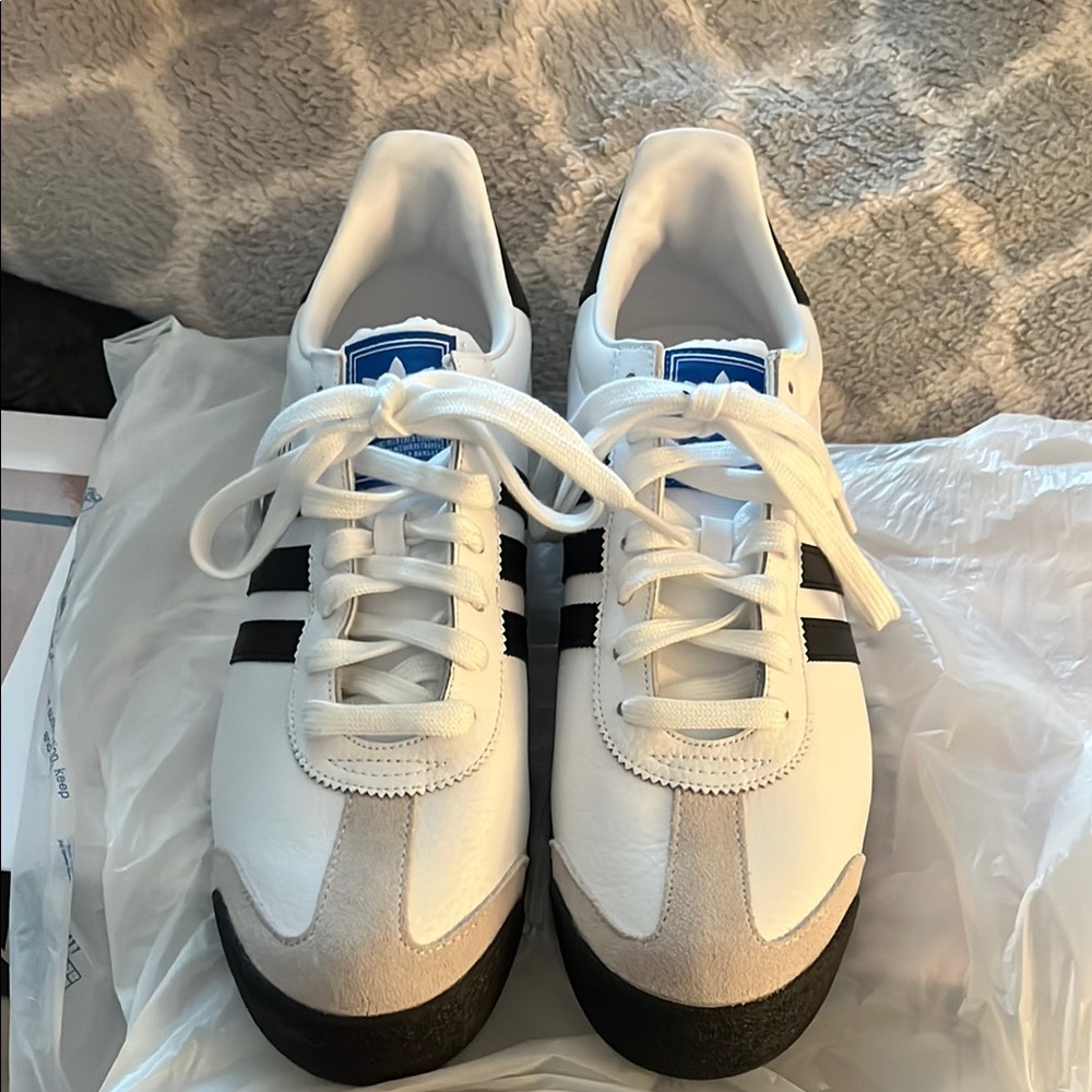 Classic White and Black Sneakers